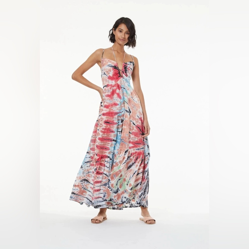 YOUNG FABULOUS & BROKE Haisey Sun Dress Tie-Dye Maxi Size S EUC Boho Festival - Picture 13 of 13